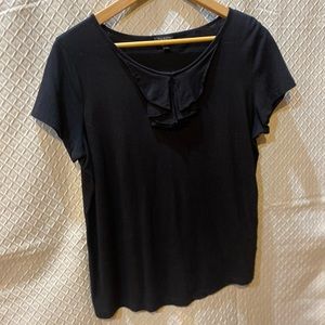 Talbots short sleeve t-shirt blouse. Black. NWOT. Large.